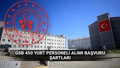 GSB yurt personeli alımı ilanı yayımlandı! Gençlik ve Spor Bakanlığı 450 sözleşmeli yurt personeli alımı başvurusu ve sınavı ne zaman?