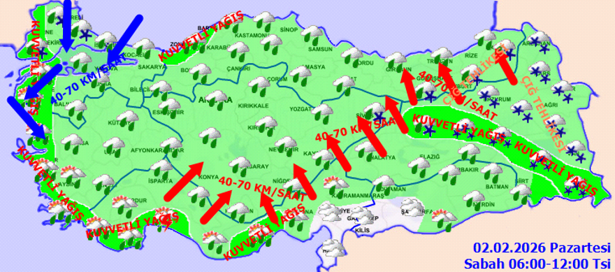 ÇOK KUVVETLİ YAĞIŞ UYARISI 6