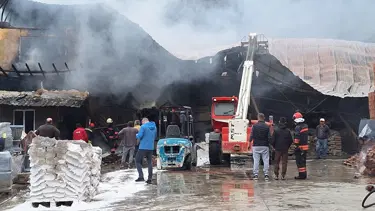 Trabzon'da iş yeri yangını