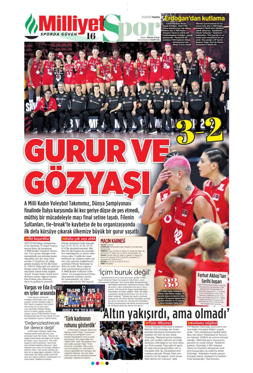 "Bozgun gecesi" (8 Eylül spor manşetleri) 10 "Bozgun gecesi" (8 Eylül spor manşetleri) 10