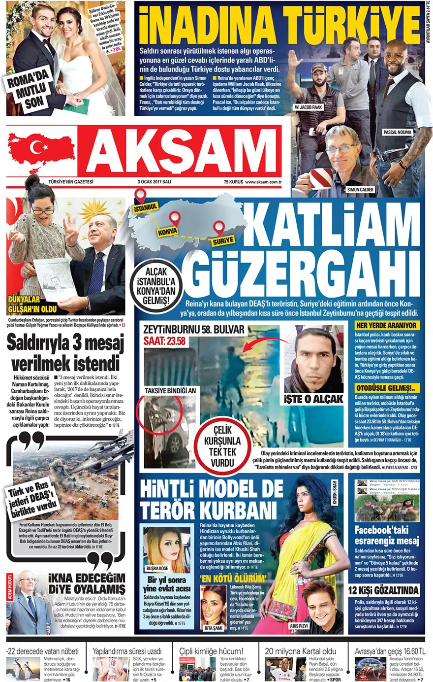 Günün gazete manşetleri - 3 Ocak 2016 14