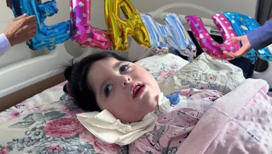 Balonlar SMA'lı Elanur için havalandı