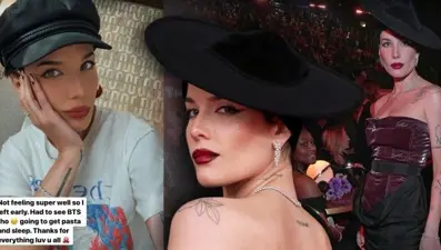 Yeni ameliyat olan Halsey Grammy Ödülleri'ni erken terk etti