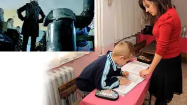 O öğretmen artık kaloriferli okulda