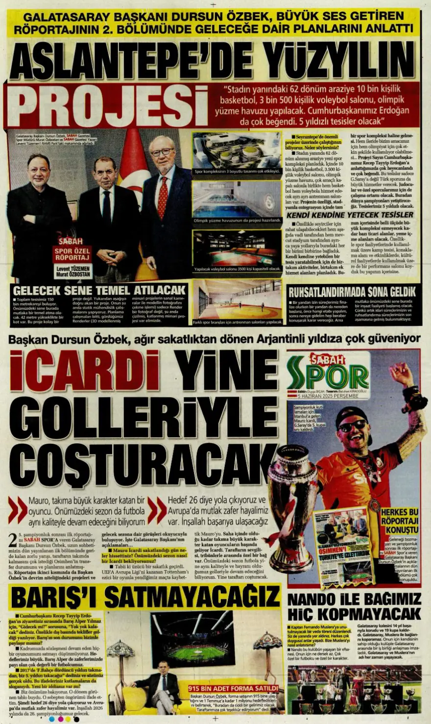 Transferin gündemi Sane (5 Haziran 2025 spor manşetleri) 12