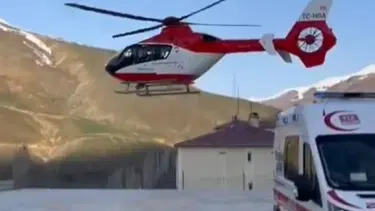 Van’da ambulans helikopter 'solunum sıkıntısı' olan hasta için havalandı