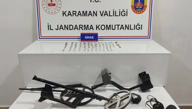 Karaman'da uyuşturucu ile tarihi eserler ele geçirildi