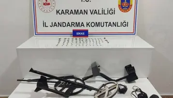 Karaman'da uyuşturucu ile tarihi eserler ele geçirildi