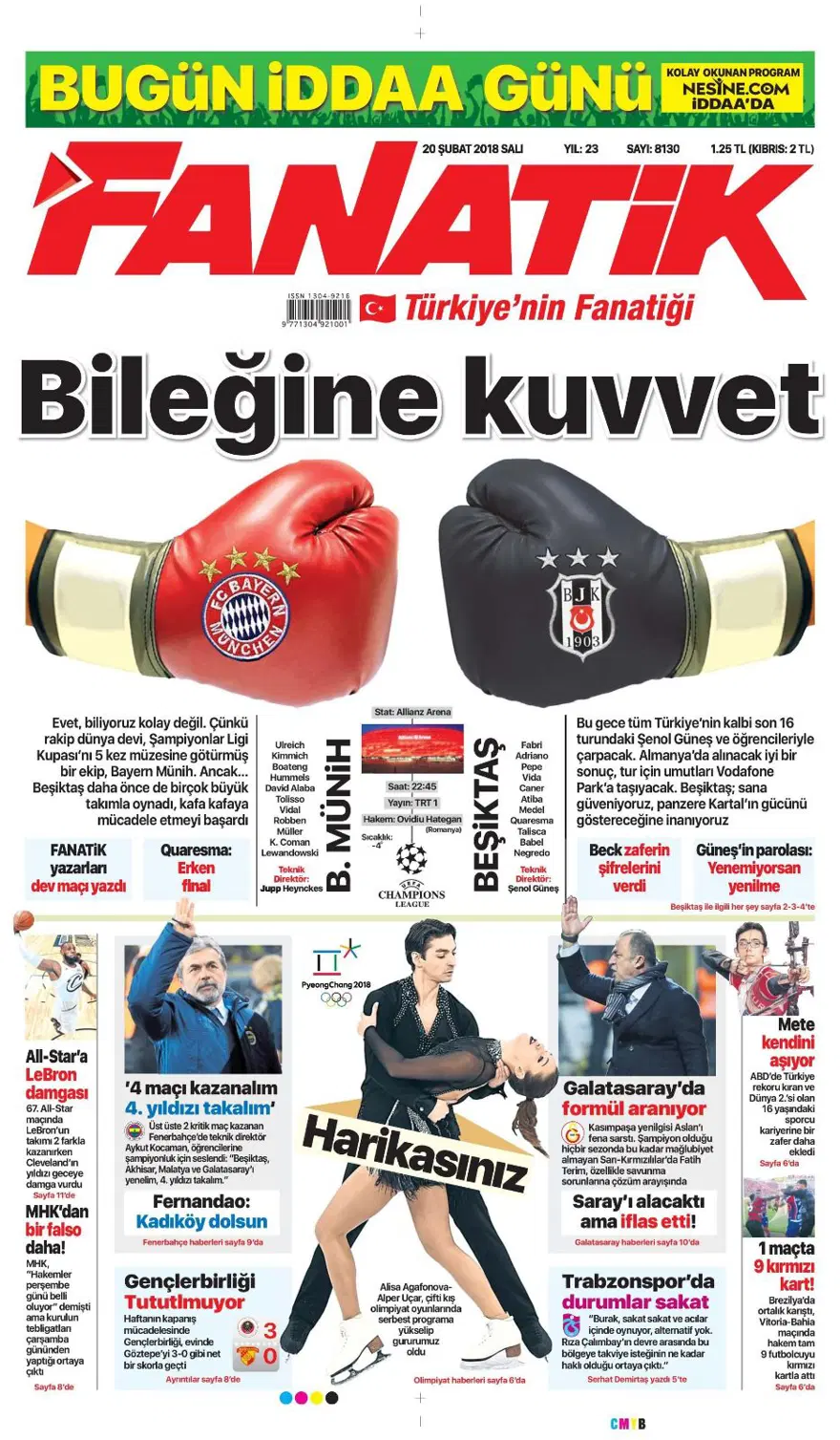 Günün spor gazeteleri (20 Şubat 2018) 4 Günün spor gazeteleri (20 Şubat 2018) 4