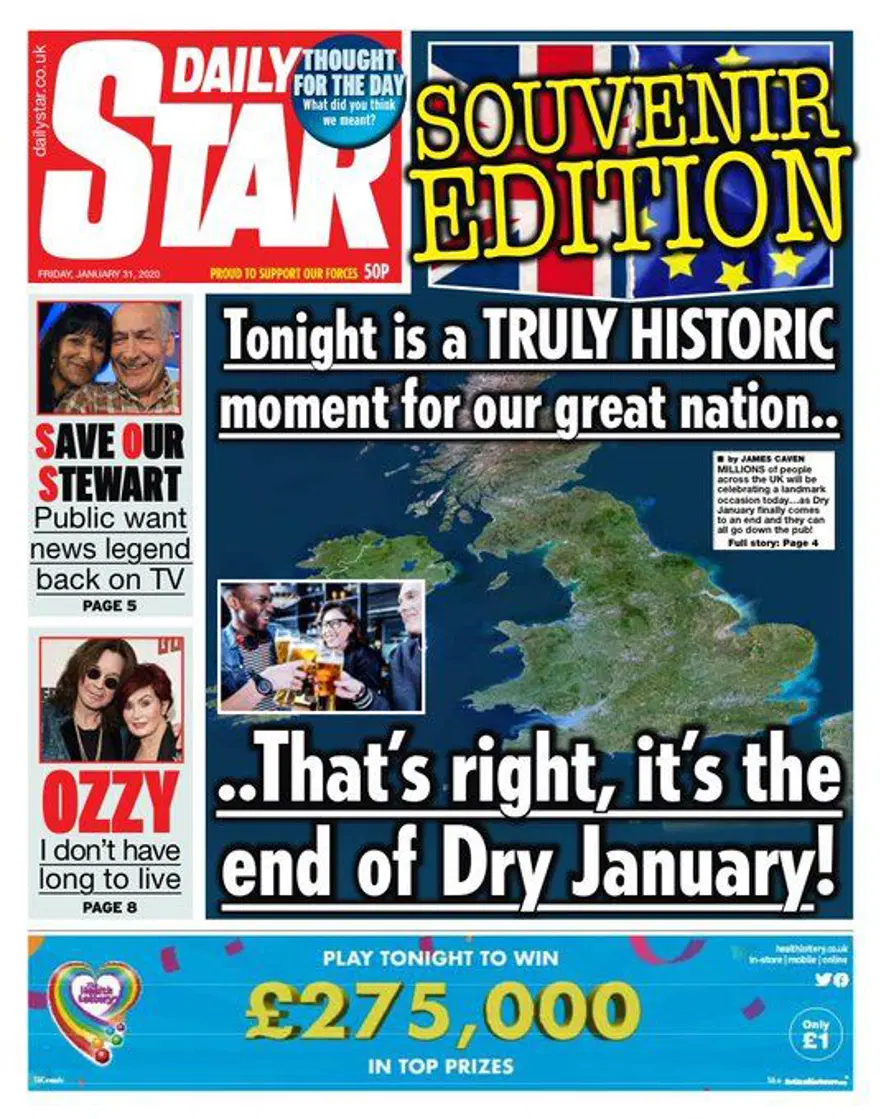 Brexit: AB ile İngiltere bu gece resmen boşanıyor (Gazeteler ayrılıkta anlaşamadı) 