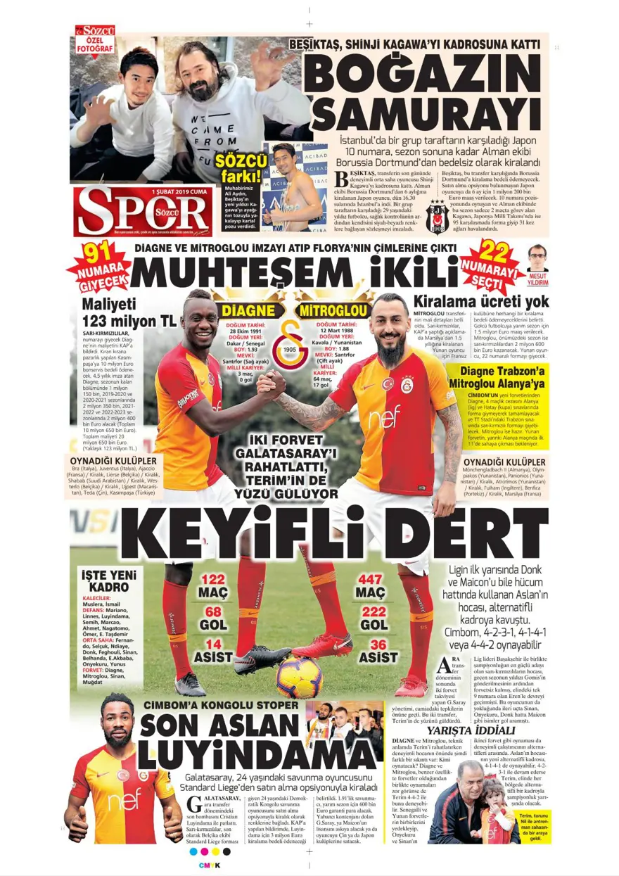 Günün spor manşetleri (1 Şubat 2019) 9