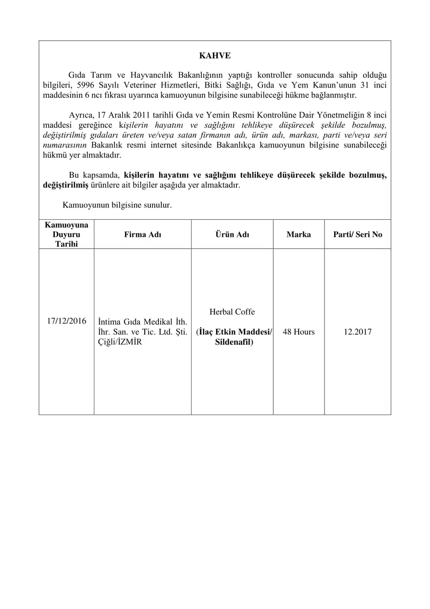 Bakanlık hileli 150 ürünü açıkladı 27 Bakanlık hileli 150 ürünü açıkladı 27