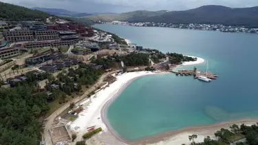 Bodrum'da plaja mermer tozu döken işletmeye 265 bin TL ceza