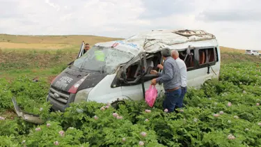 Amasya'da yolcu minibüsü takla attı: 1 can kaybı, 4 yaralı