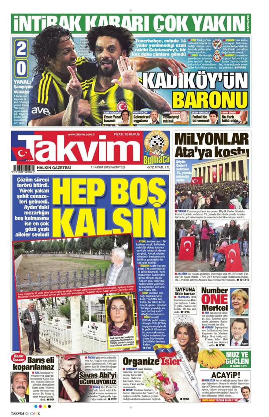 Günün manşetleri - 11 Kasım 15