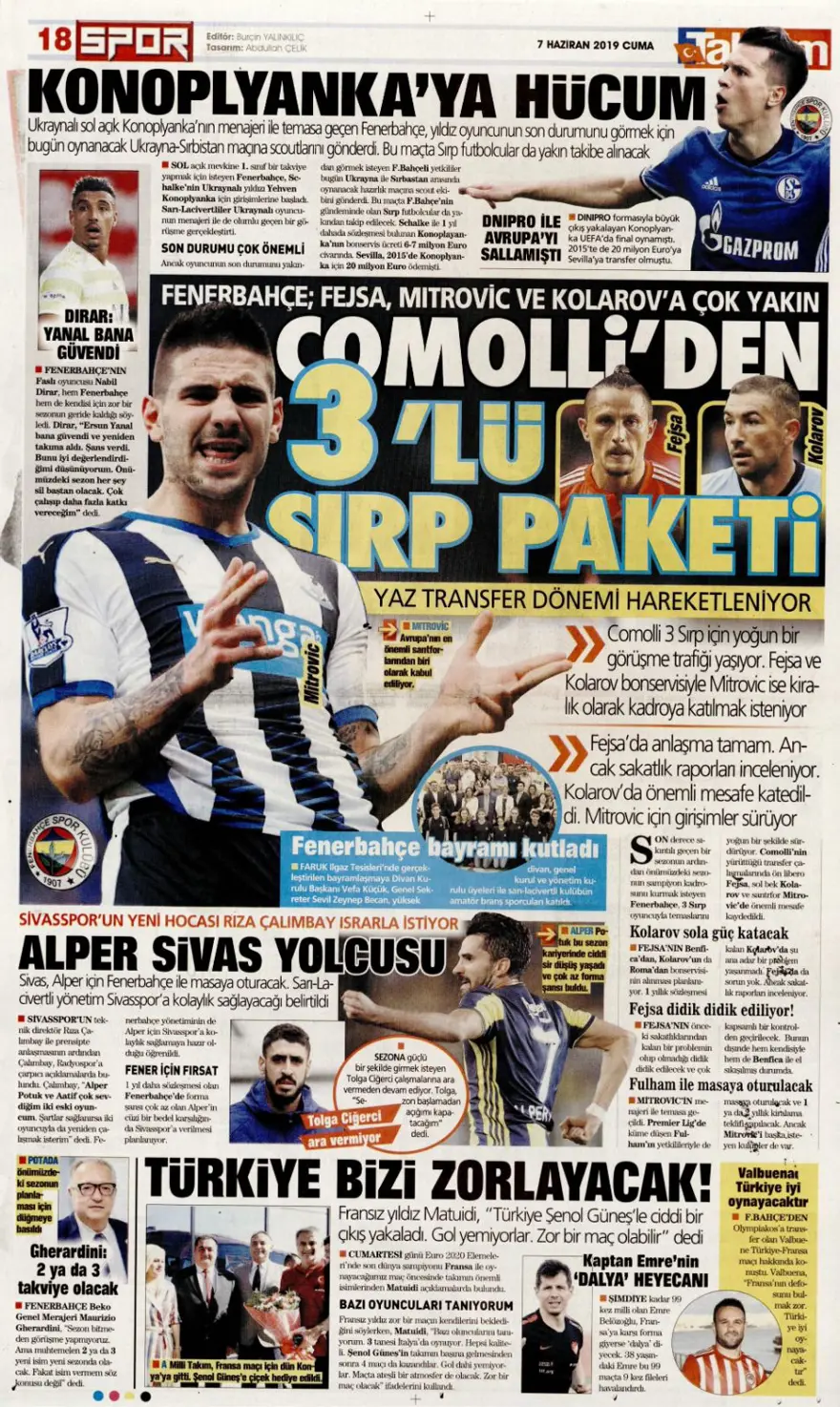 Günün spor manşetleri (7 Haziran 2019) 17