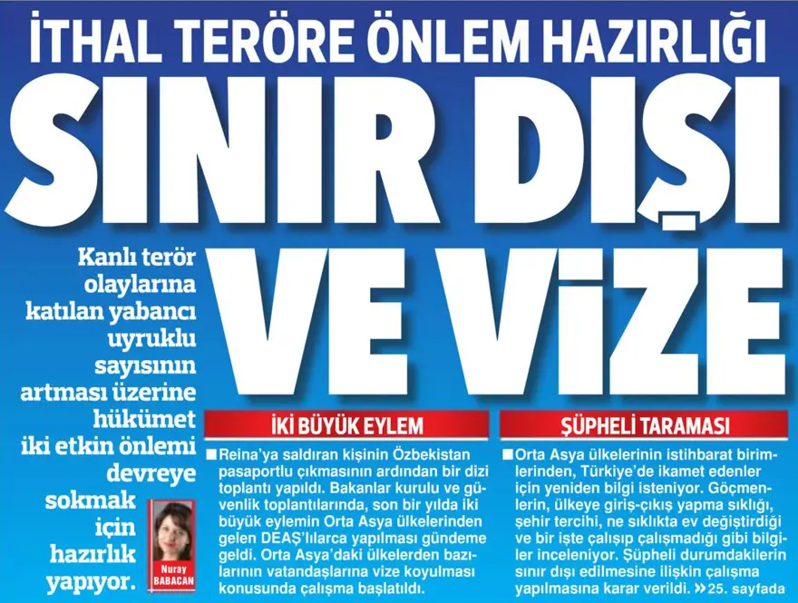 Günün gazete manşetleri - 9 Ocak 2017 