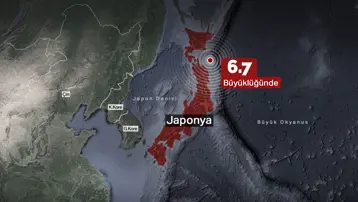 Japonya'da 6.7 büyüklüğünde deprem