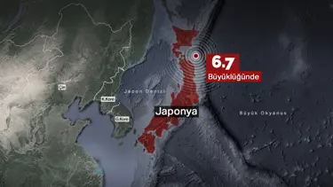 Japonya'da 6.7 büyüklüğünde deprem