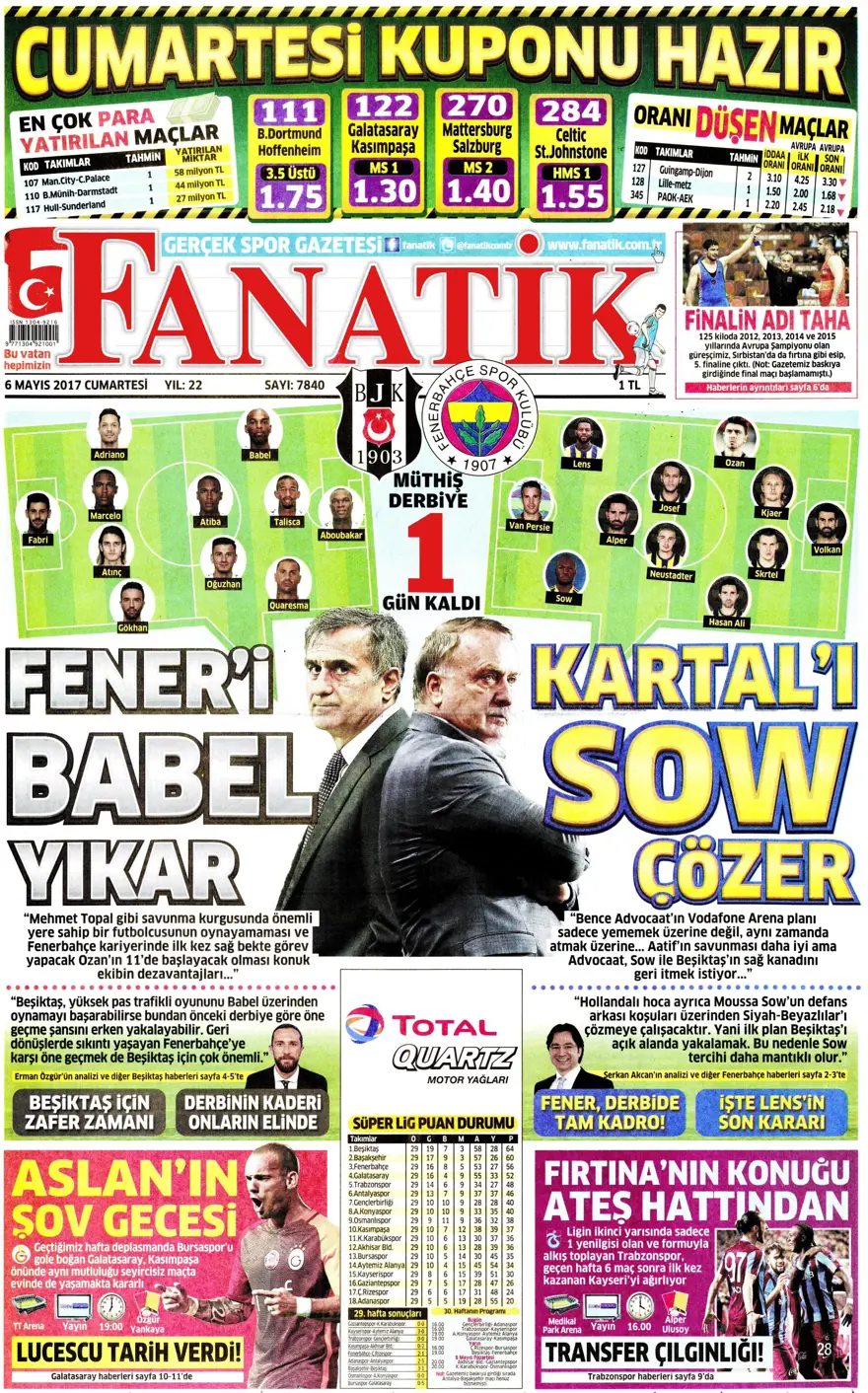 Günün gazete manşetleri - 06.05.2017 17