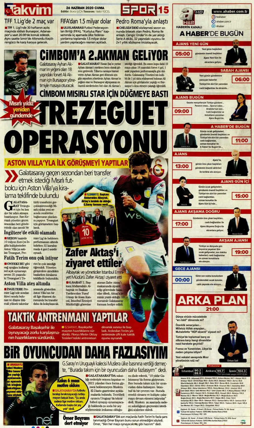 Günün spor manşetleri (26 Haziran 2020) 12
