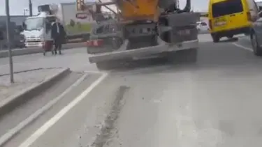Beton döken mikser sürücüsüne 16 bin lira ceza