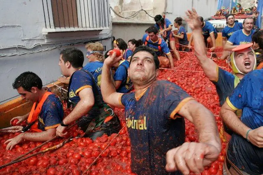 la tomatina, domates savaşı festivali, domates festivali 1