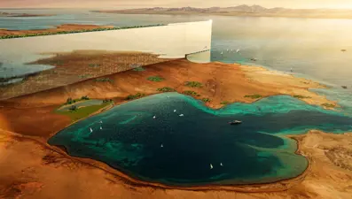 Çölü ikiye bölecek: Dünyanın en büyük şantiyesinde inşaat sürüyor