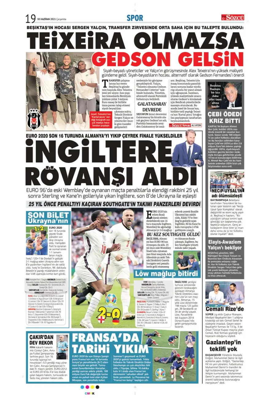 Günün spor manşetleri (30 Haziran 2021) 7