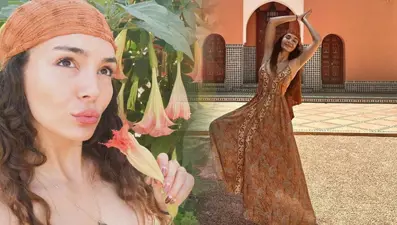 Ünlü oyuncu Ebru Şahin'den Fas pozları