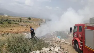 Hatay’da çöplük yangını