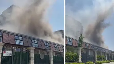 Fişekhane'de restoran yangını