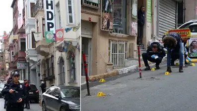 Tarlabaşı HDP binası önünde havaya ateş