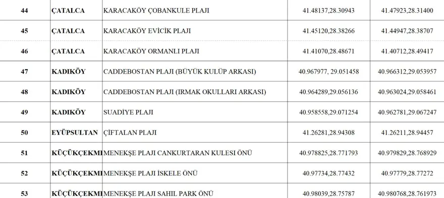İstanbul'da denize girilecek yerler: İlçe ilçe denize girilecek plajlar listesi (İstanbul Valiliği 96 yeri açıkladı) 7 İstanbul'da denize girilecek yerler: İlçe ilçe denize girilecek plajlar listesi (İstanbul Valiliği 96 yeri açıkladı) 7