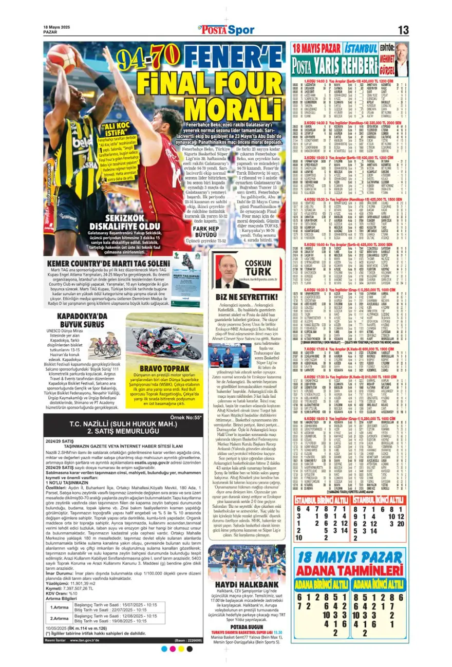 "Devler Ligi hediyesi Silva" (18 Mayıs 2025 spor manşetleri) 14 "Devler Ligi hediyesi Silva" (18 Mayıs 2025 spor manşetleri) 14