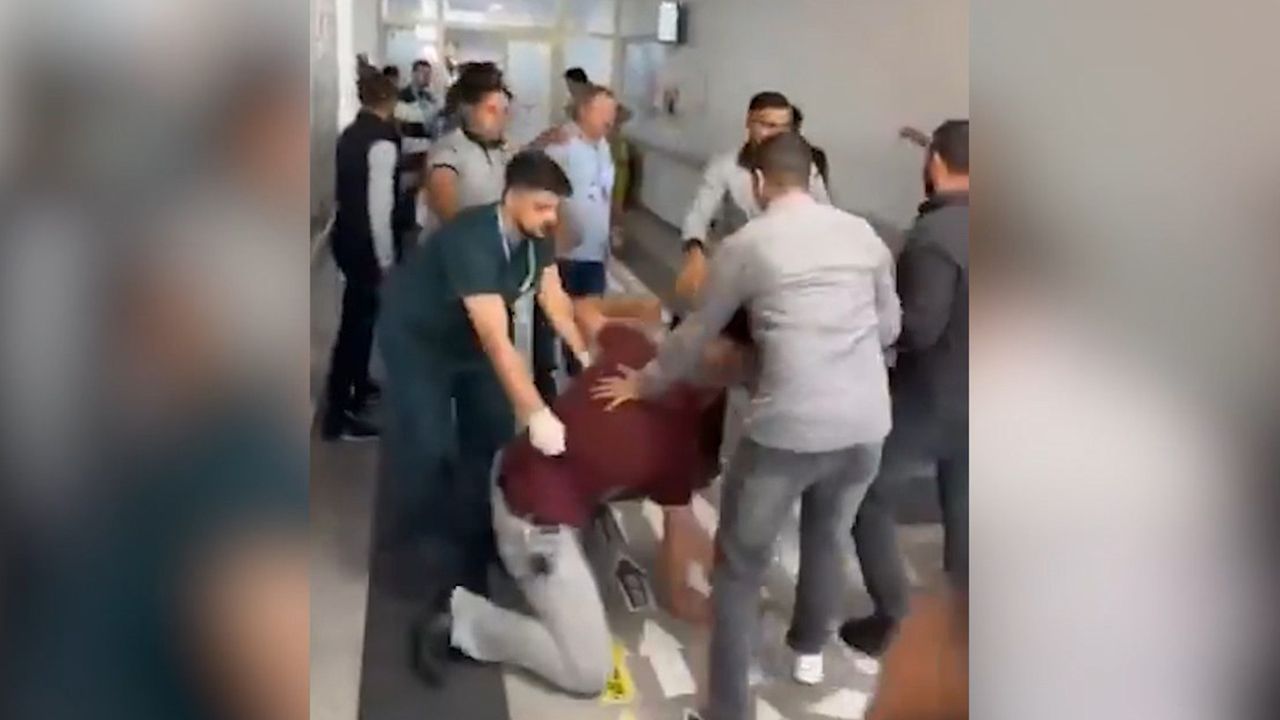 Acil servis savaş alanına döndü