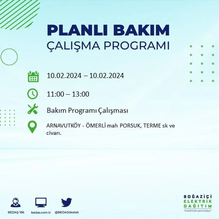 İstanbul'un 17 ilçesinde elektrik kesintisi yaşanacak: Elektrikler ne zaman gelecek? (10 Şubat BEDAŞ kesinti programı) 1 İstanbul'un 17 ilçesinde elektrik kesintisi yaşanacak: Elektrikler ne zaman gelecek? (10 Şubat BEDAŞ kesinti programı) 1