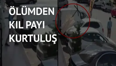 Yürürken üzerine şemsiye düştü