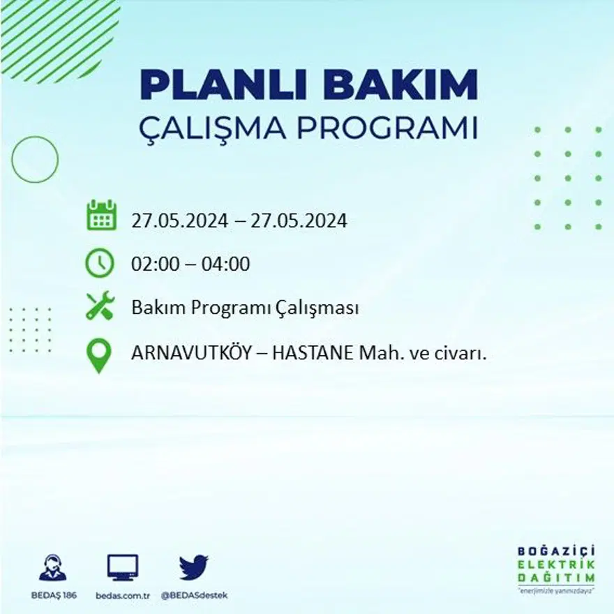 İstanbul'un 21 ilçesinde elektrik kesintisi: Elektrikler ne zaman gelecek? (27 Mayıs BEDAŞ kesinti programı) 3
