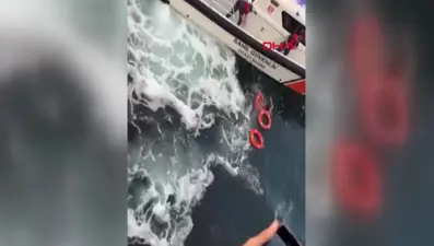 Feribottan denize atlayan kadını yolcu kurtardı