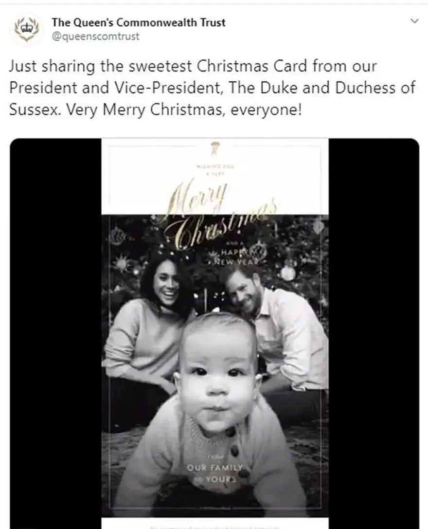 Meghan Markle ve Prens Harry'den oğulları Archie ile Noel kartı 3 Meghan Markle ve Prens Harry'den oğulları Archie ile Noel kartı 3