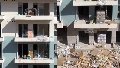 TOKİ konutlarında sağlam seramikleri aşağı atan işçilerin işine son verildi