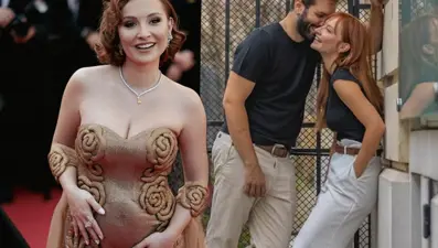 Başak Gümülcinelioğlu Cannes'da: Kırmızı halıda bebek sürprizi