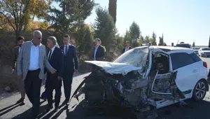 Adıyaman'da kaza: 1 polis, 1 muhtar yaralandı