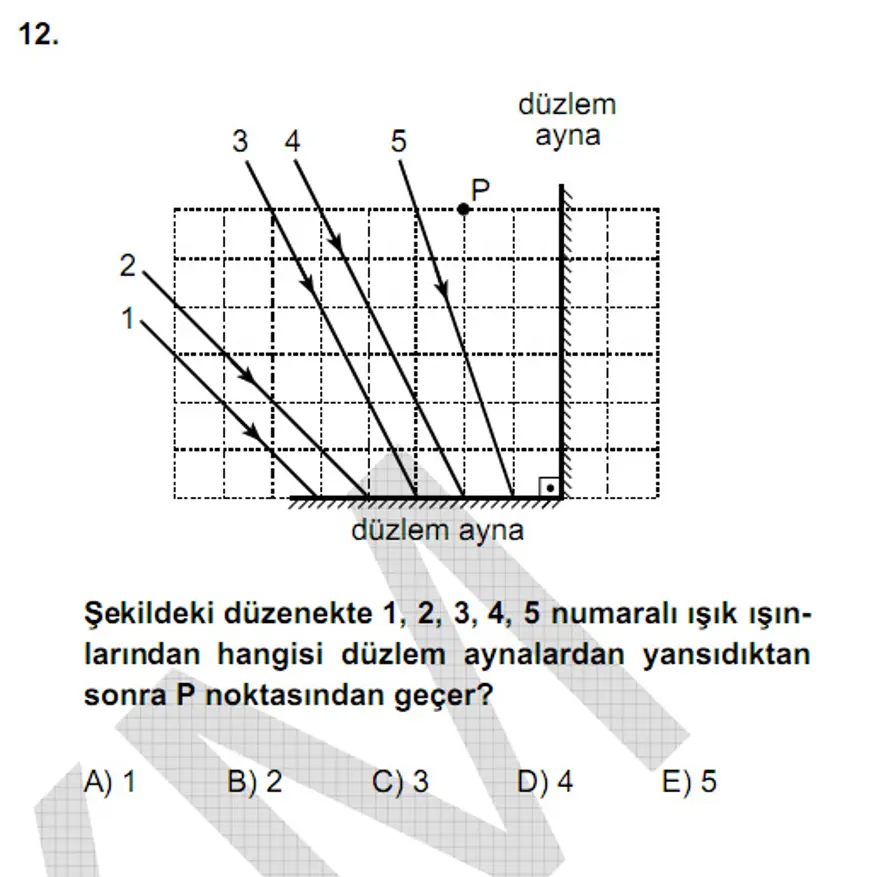 YGS Fen Bilimleri Soruları ve Yanıtları 11