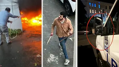 Sarıyer'de korku dolu gece: Garajı kundakladı, motosiklet çaldı, araçların aynalarını kırdı