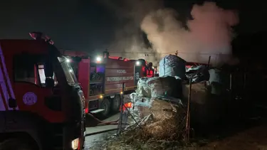 Gebze'de palet fabrikasında yangın
