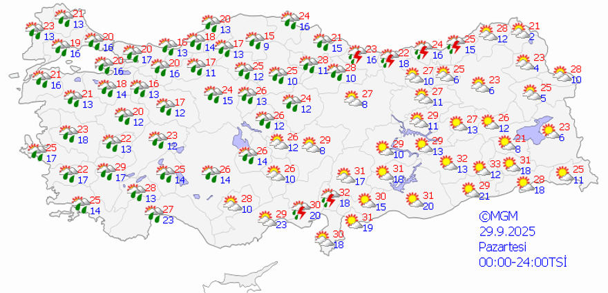 29 EYLÜL PAZARTESİ HAVA NASIL OLACAK? 5