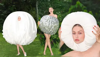 Gigi Hadid'ten yerçekimine karşı koyan eğlenceli tasarımlar