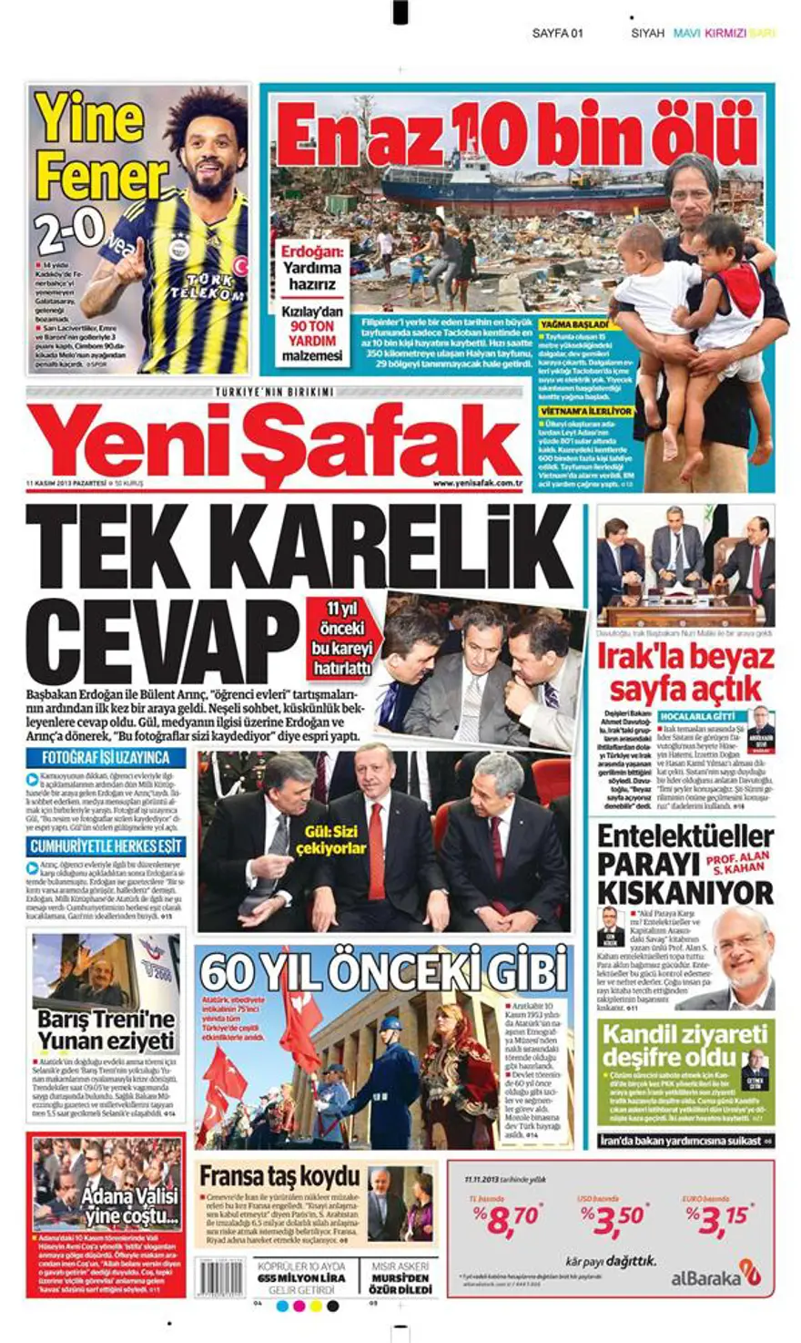 Günün manşetleri - 11 Kasım 11